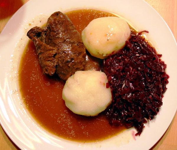 Rolada śląska z kluskami, Silesian Beef Roulade with Dumplings