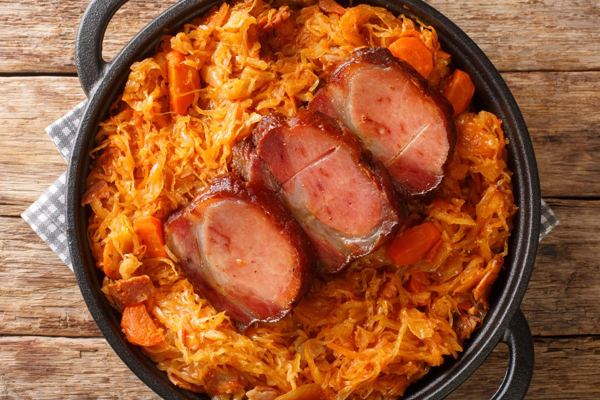 Podvarak, Baked Sauerkraut with Pork