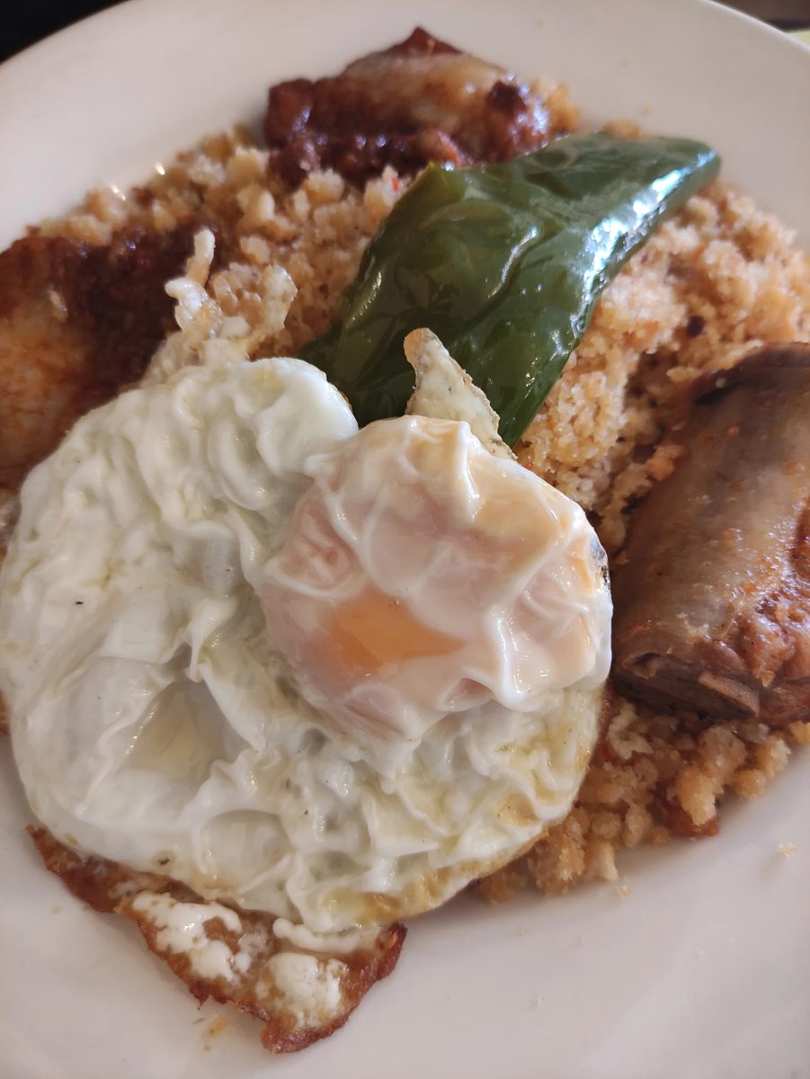 Migas extremeñas, Shepherd's Migas (Fried Bread with Chorizo and Peppers)